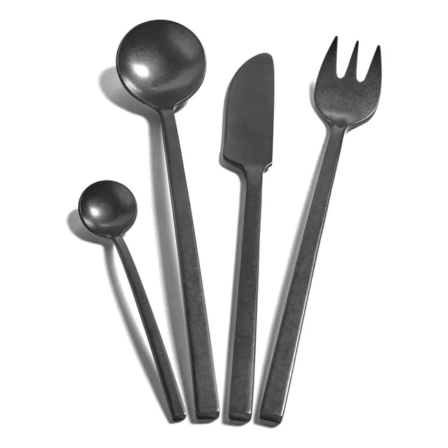 24-piece cutlery La mère | Black