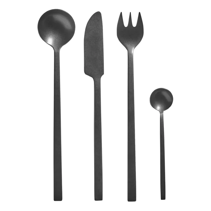 24-piece cutlery La mère | Black- Product image n°1