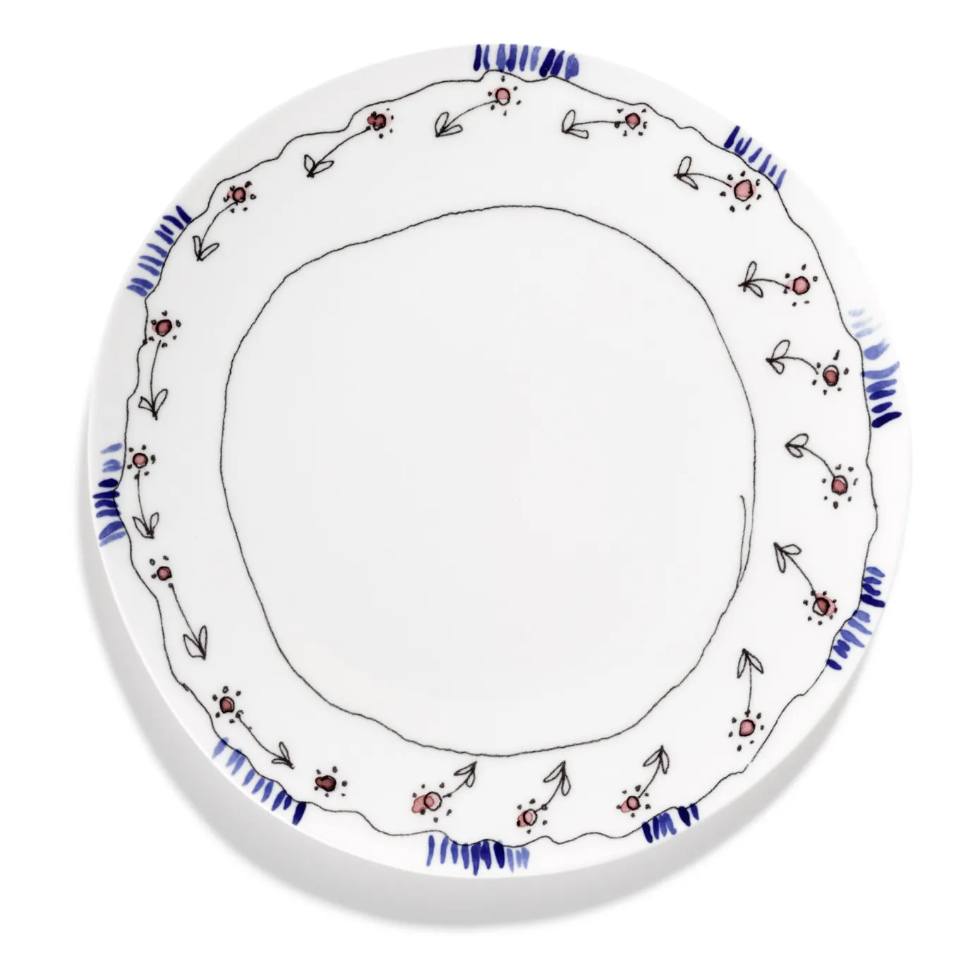 Serax Milk Anemone Plates, For Marni - Set Of 2