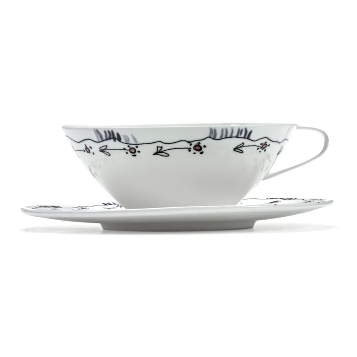 Tasse et sous-tasse à Thé Anemone, Serax for Marni - Set de 2 | Milk- Image produit n°1