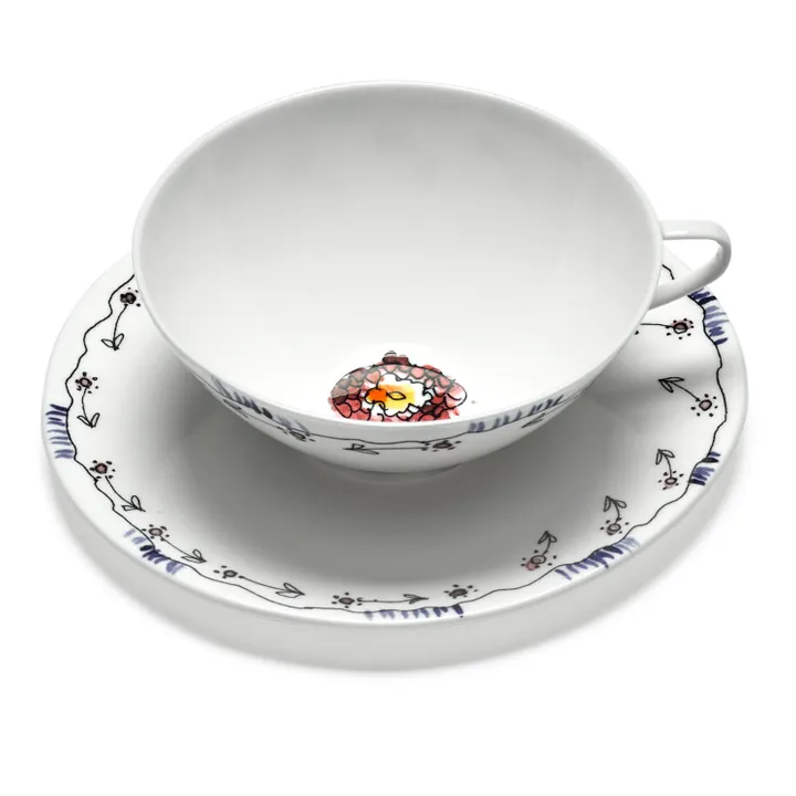 Tasse et sous-tasse à Thé Anemone, Serax for Marni - Set de 2 | Milk- Image produit n°5