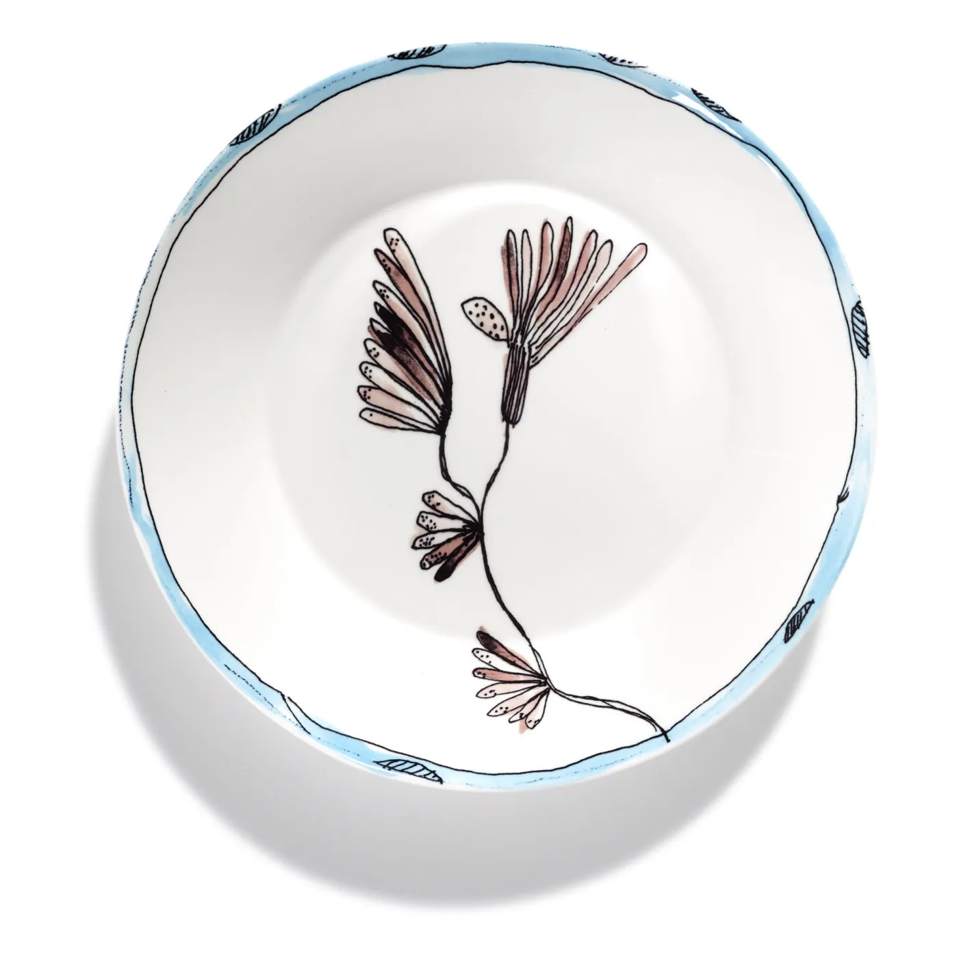 Serax Aubergine Camelia Soup Plates, For Marni - Set Of 2