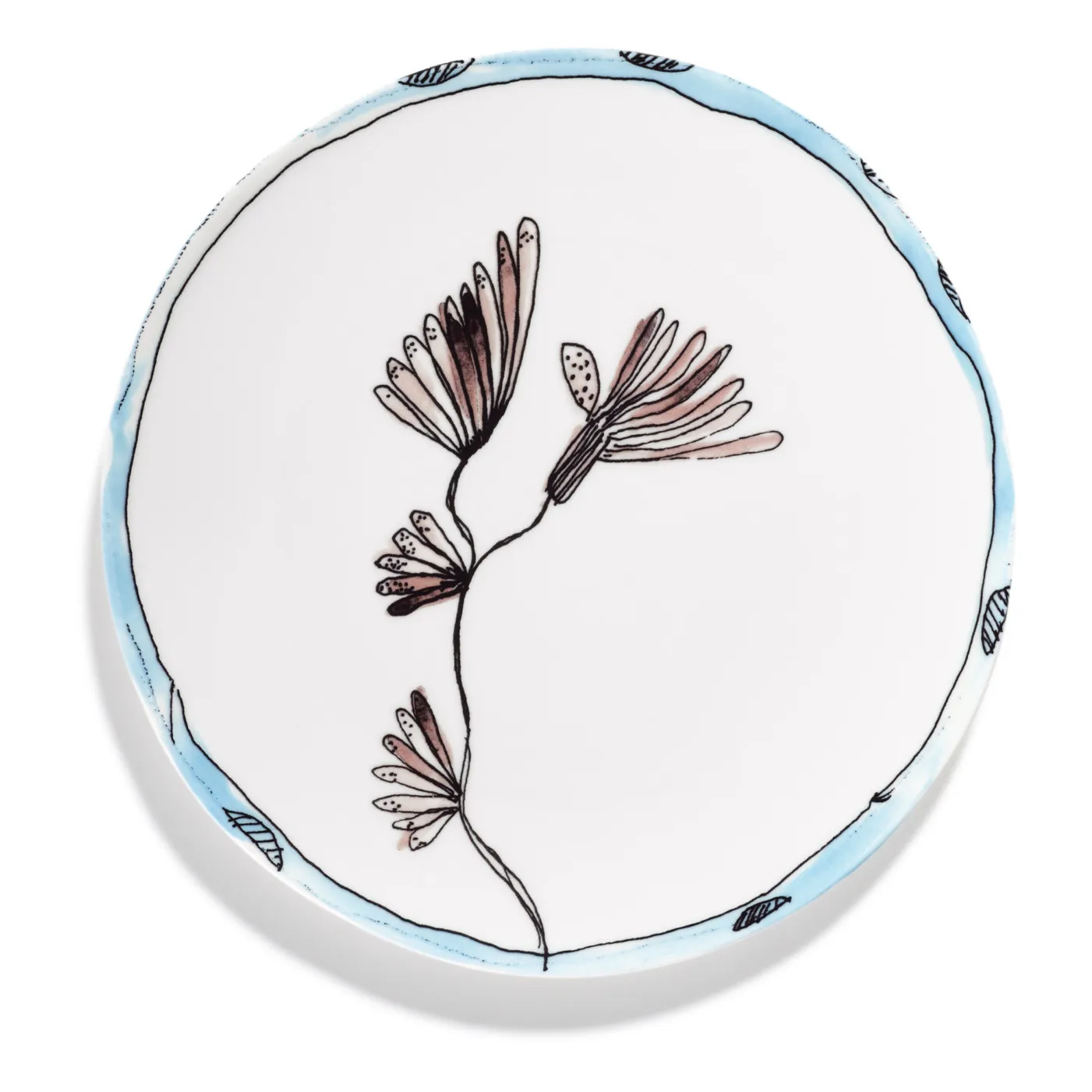 Serax Aubergine Plates Camelia, For Marni - Set Of 2