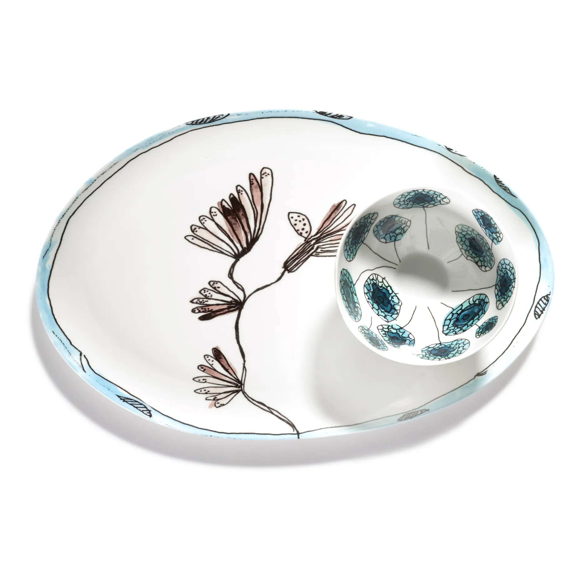 Plat oval Camelia, Serax for Marni | Aubergine- Image produit n°6
