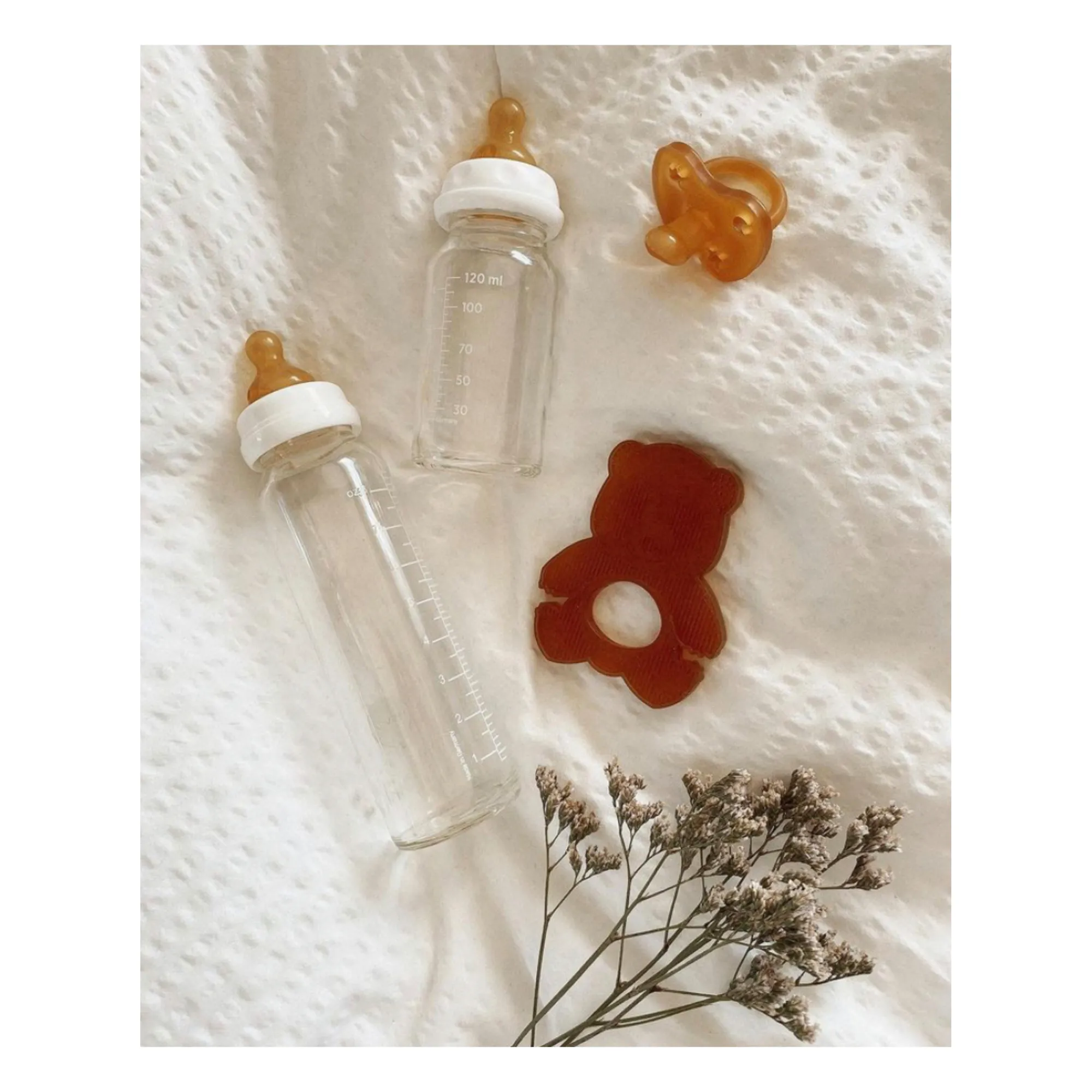 Hevea - Biberons en verre borosilicate 240ml - Lot de 2 (Hevea) - Image 1