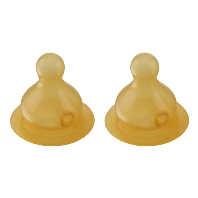 Natural Rubber Baby Bottle Teat - Slow Flow - Set of 2 
