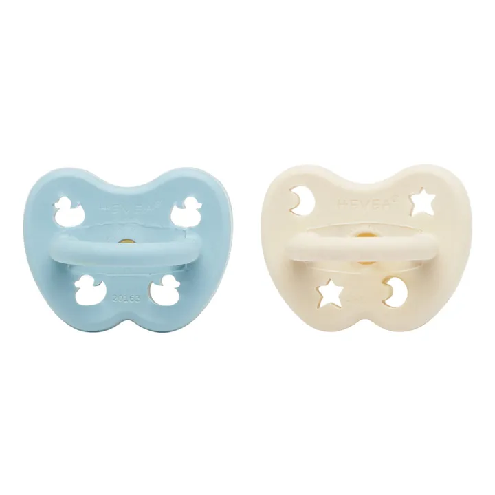 Tétine physiologique en caoutchouc naturel - Set de 2 | Bleu ciel- Image produit n°3