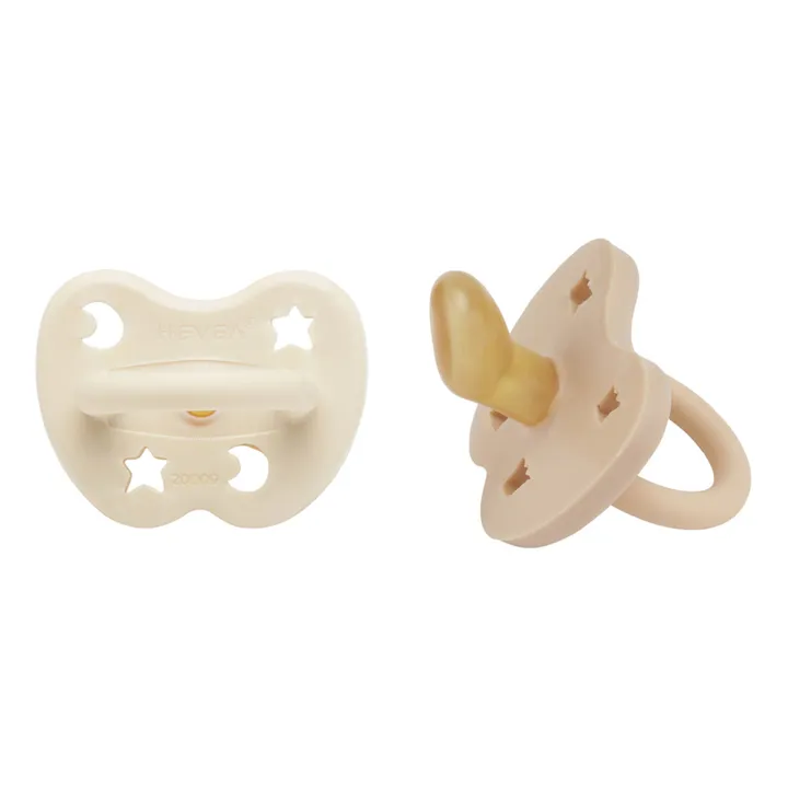 Natural Rubber Physiological Pacifiers - Set of 2 | Cream- Product image n°0