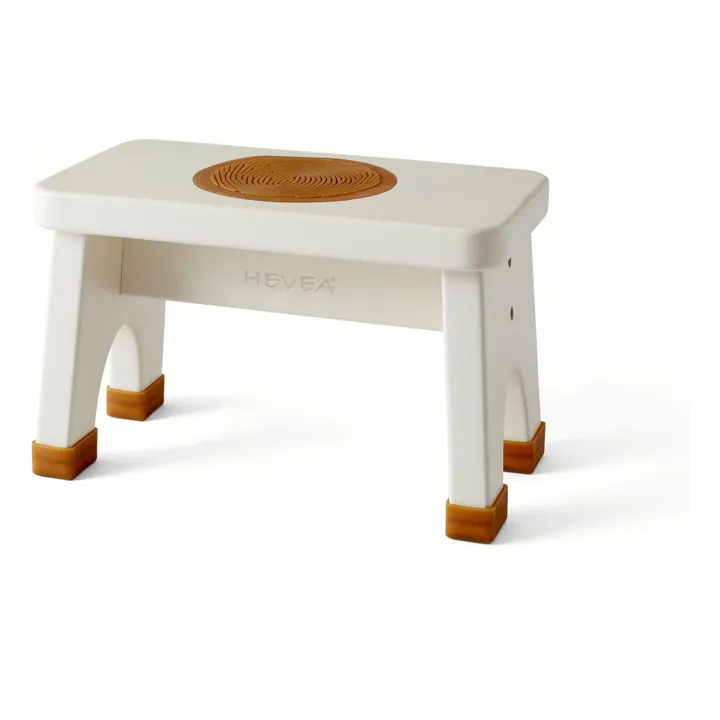 Tabouret en bois d'hévéa | Blanc- Image produit n°0