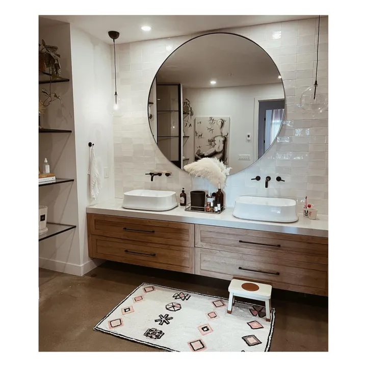 Tabouret en bois d'hévéa | Blanc- Image produit n°2