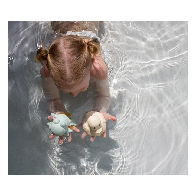 Spielekoffer fürs Bad Upcycling - Ente & Frosch | Salbei