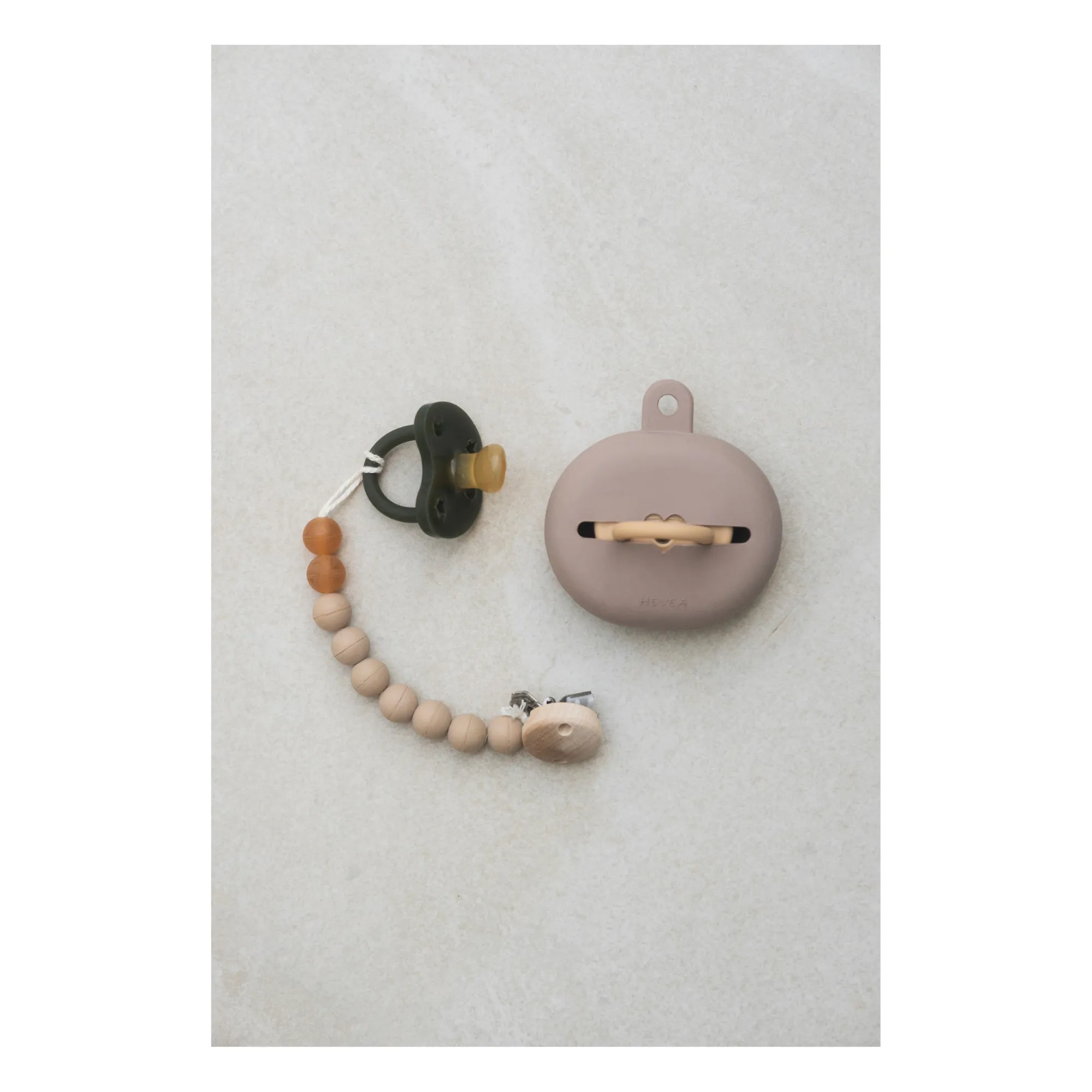 Hevea - Attache-tétine en caoutchouc naturel et bois d'hévéa (Hevea) - Image 2