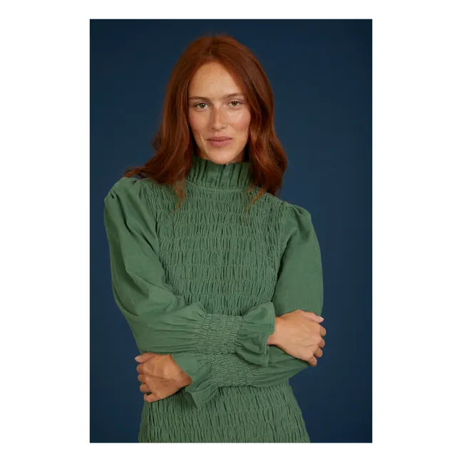 Vestido corto de pana Aleria | Verde