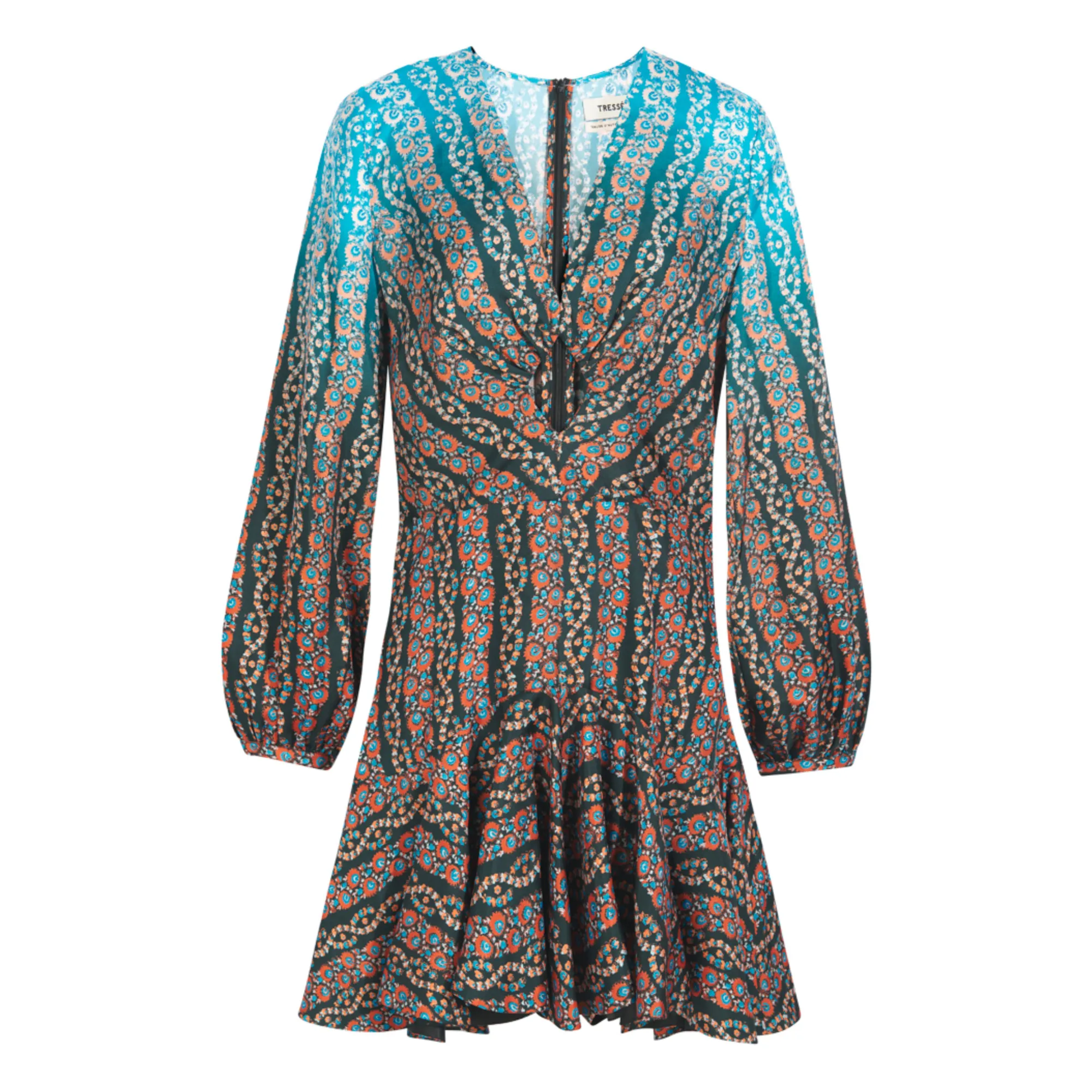Tressé Blue Rina Silk Dress