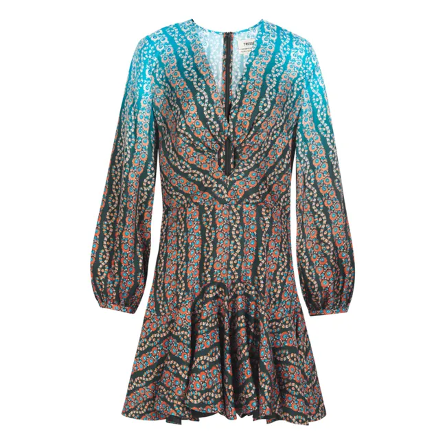 Robe Rina Soie | Bleu