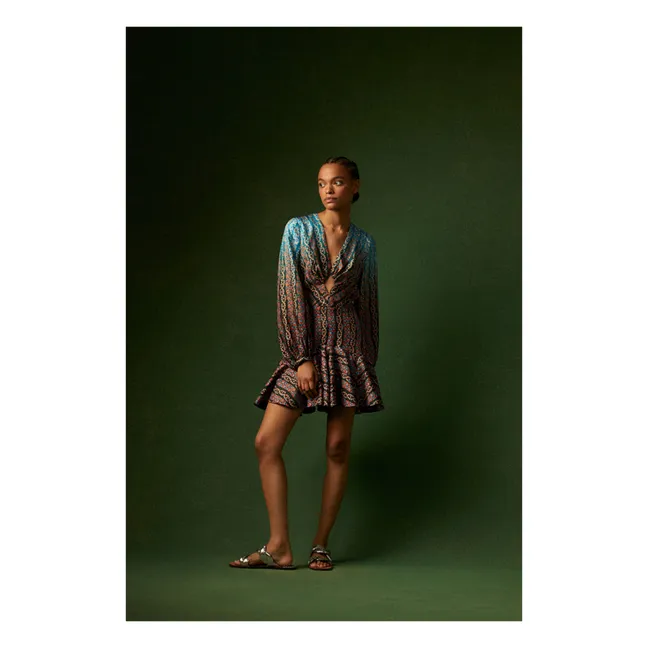 Robe Rina Soie | Bleu