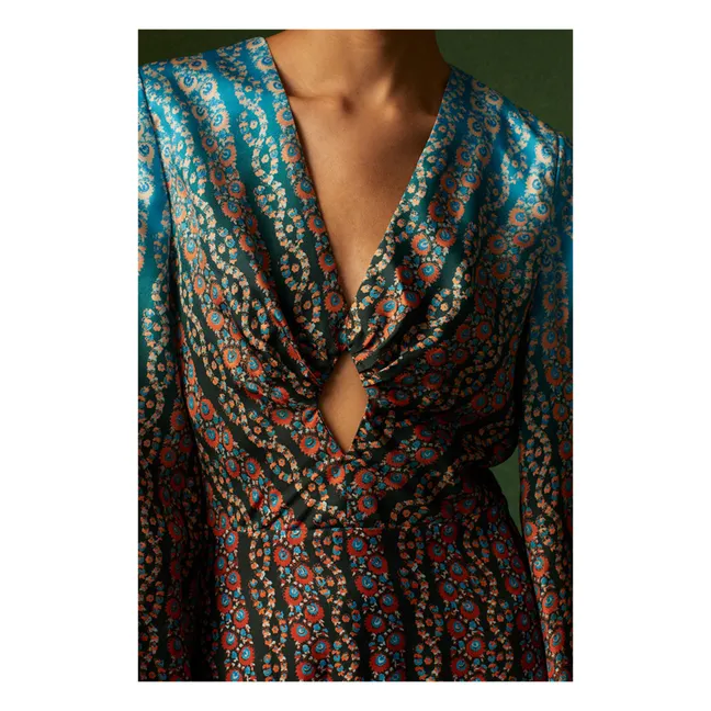 Robe Rina Soie | Bleu