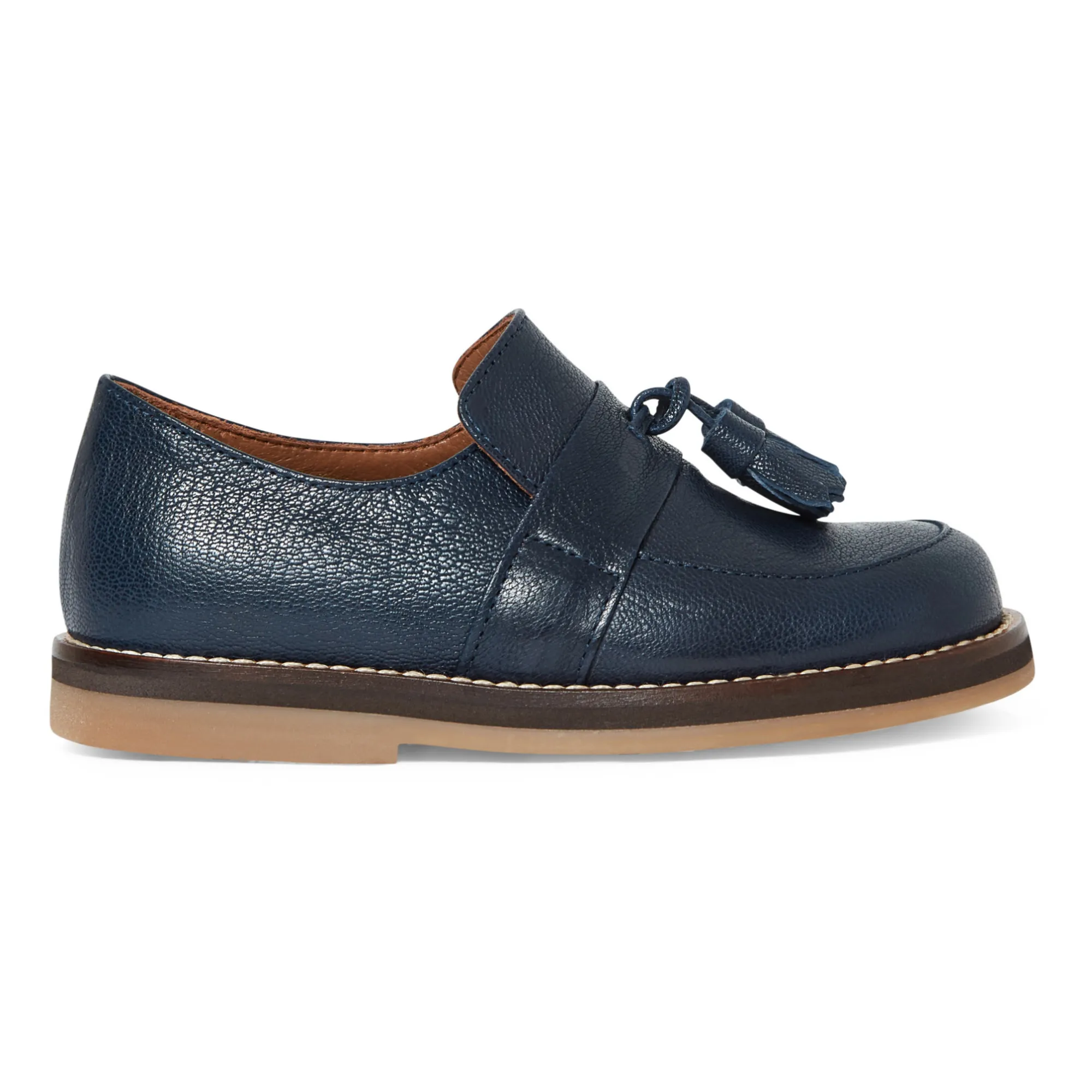 Pèpè Navy Blue Tasseled Loafers