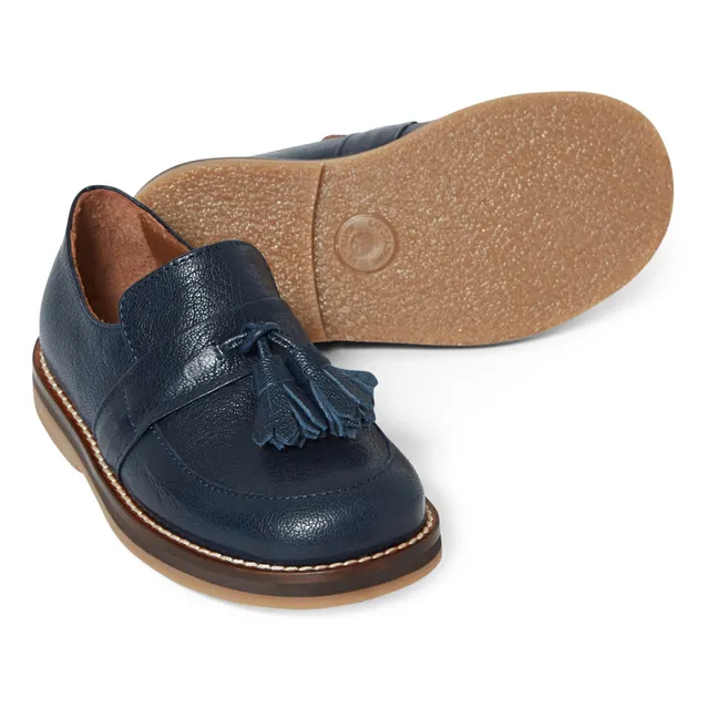 Tasseled Loafers | Navy blue