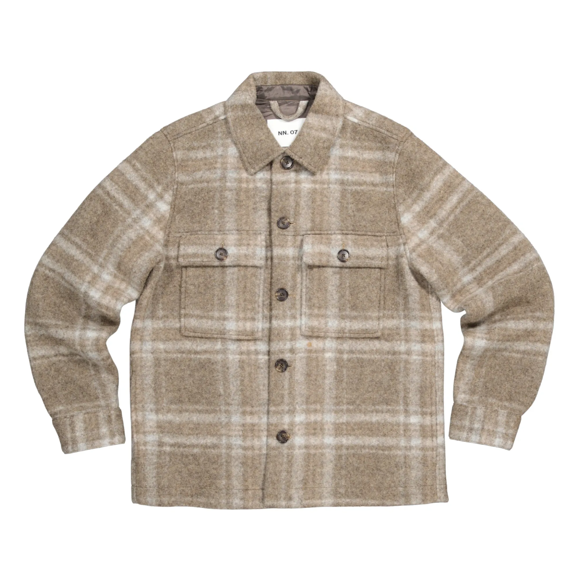 Nn.07 Camel Wilas 8267 Wool Checked Jacket
