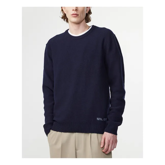 Pull Nigel 6585 Laine Recyclée | Bleu marine