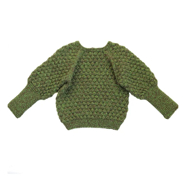 Elissa Handmade Merino Sweater | Green