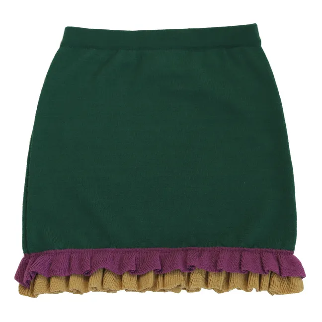 Jupe Mérinos Lena | Vert sapin
