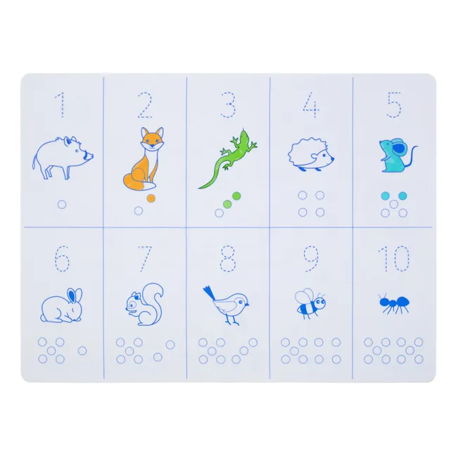 Numbers coloring placemat