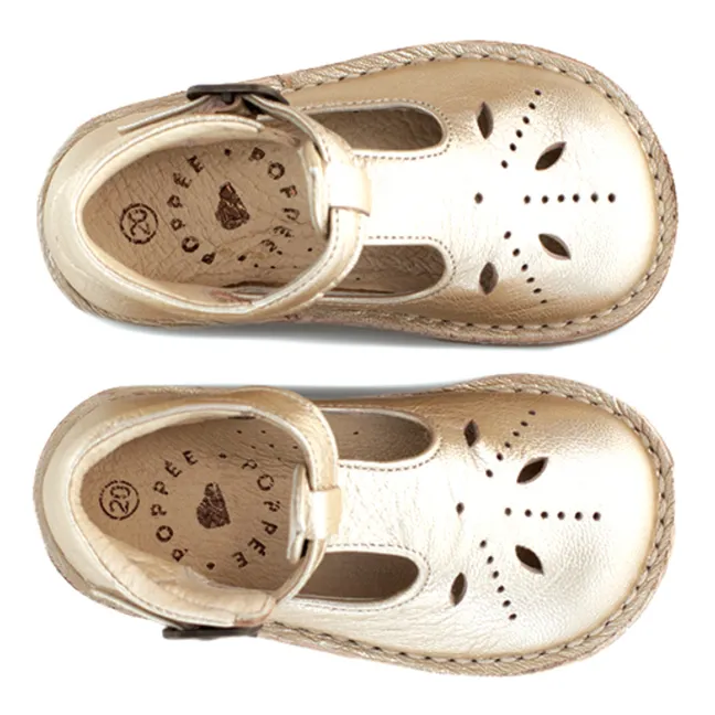 Mid Openwork Mary Janes | Gold