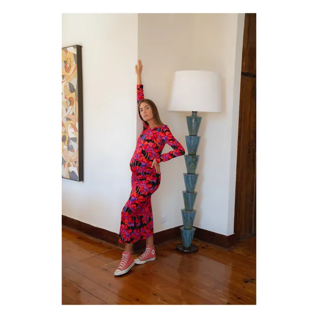 Robe de Grossesse Thelma Flower Power | Rouge