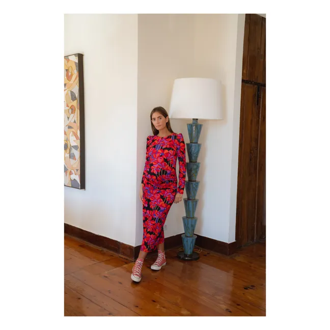 Robe de Grossesse Thelma Flower Power | Rouge