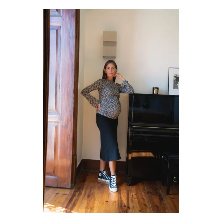 Top de Grossesse Mona Comporta | Noir- Image produit n°3