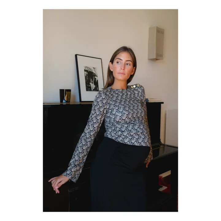 Top de Grossesse Mona Comporta | Noir- Image produit n°2