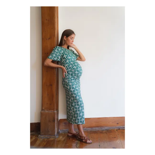 Theodora Sintra Maternity Dress | Green