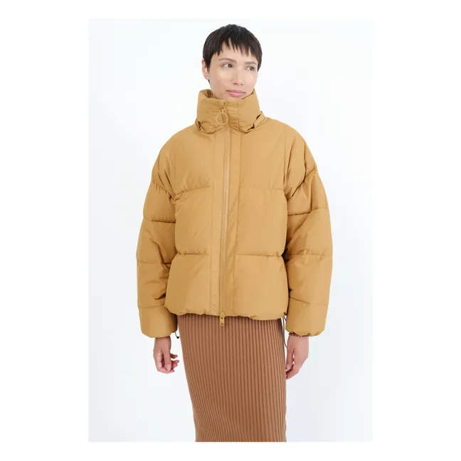 Sole et. Al Women's Cropped Tech Puffer Jacket : Brown