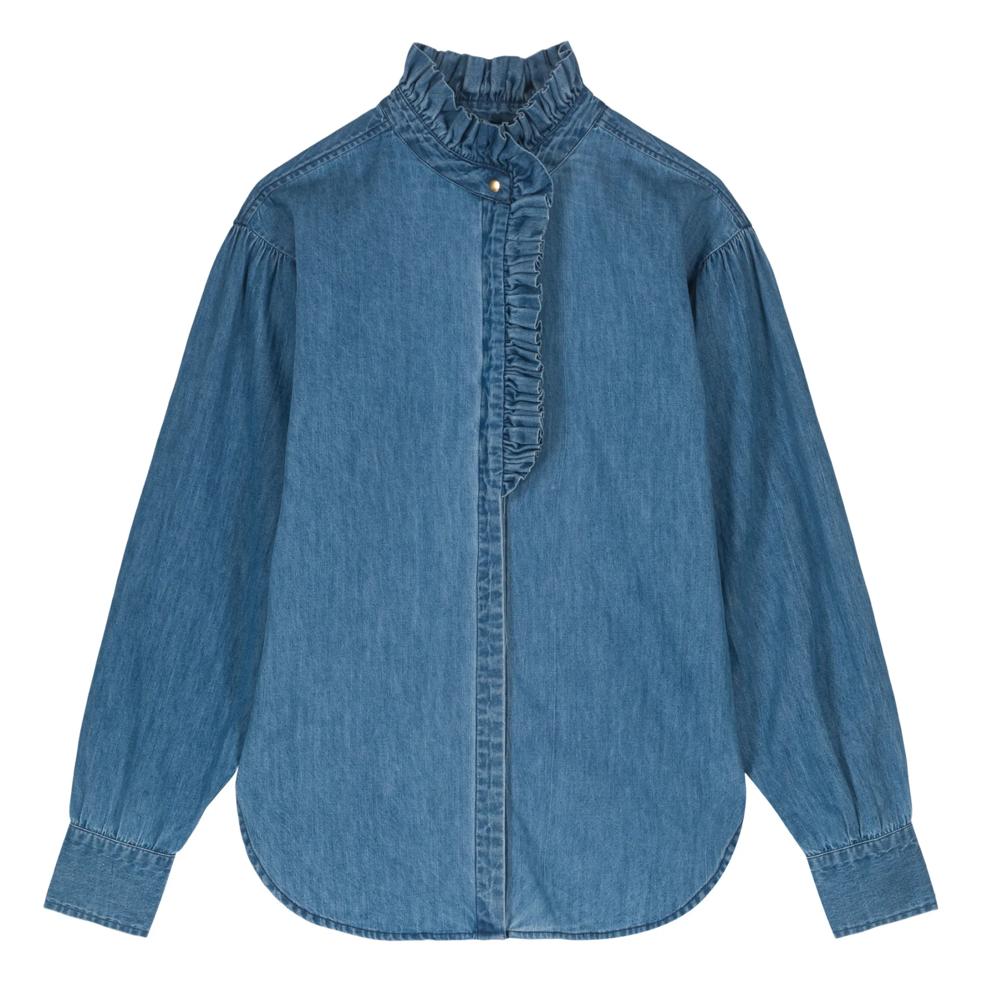 Louis Louise Blouse Chambray Prairie Collection Femme Bleu