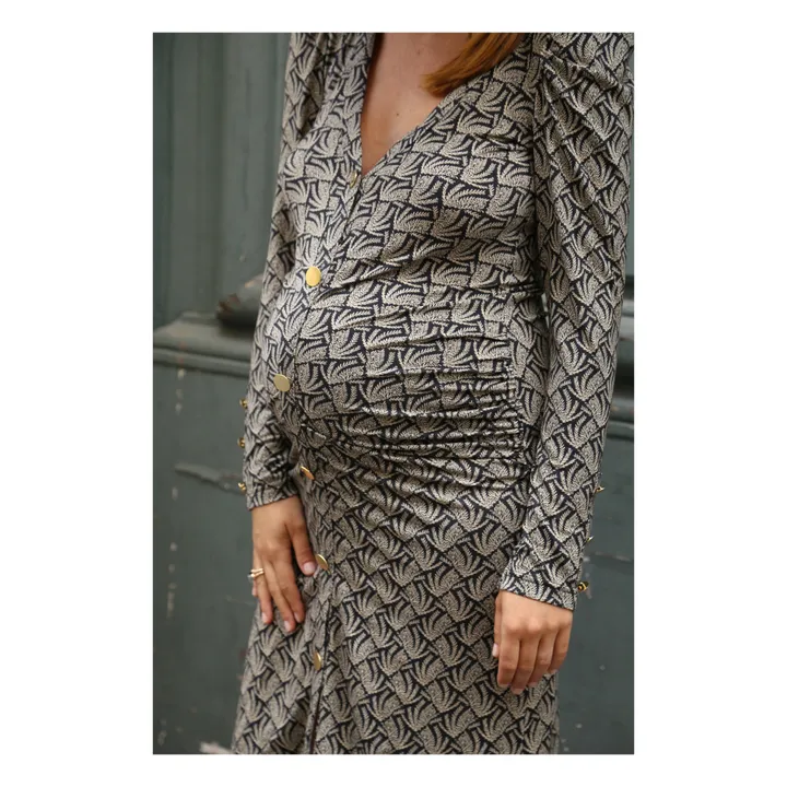 Vestito per la gravidanza, modello: Sofia Comporta | Nero- Immagine del prodotto n°6