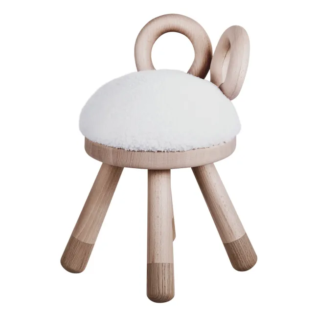 Stuhl Schaf aus Eiche und Buchenholz bei Takeshi Sawada  | Weiß