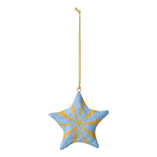 Decorazione di Natale stella in cartapesta | Azzurro
