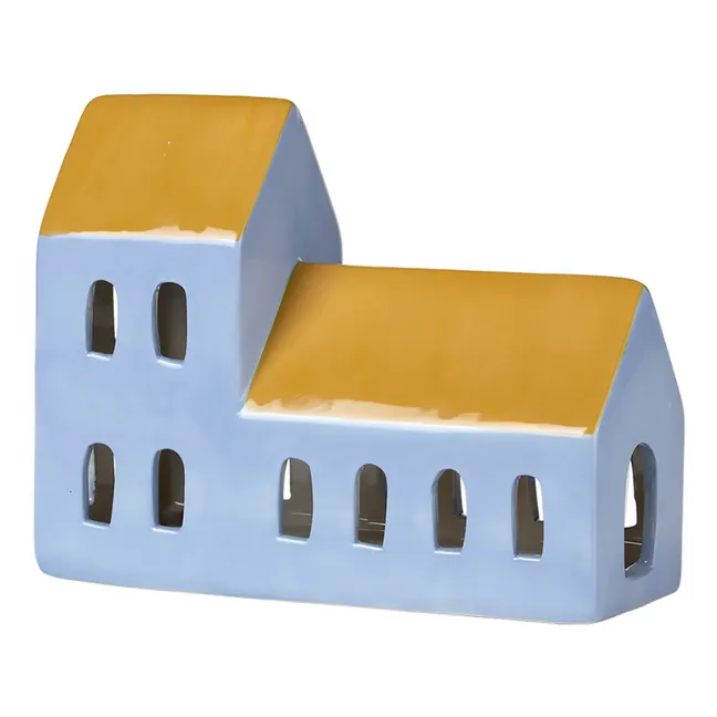 Portacandele Maison in ceramica  | Blu