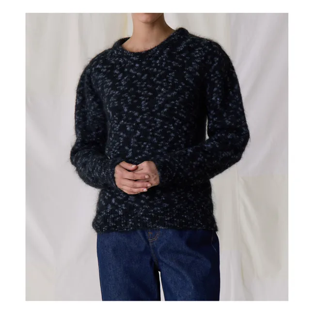 Pull Mat Léopard Kid Mohair et Mérinos | Gris anthracite