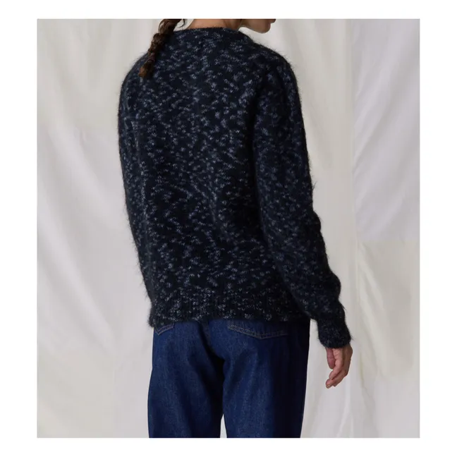 Pull Mat Léopard Kid Mohair et Mérinos | Gris anthracite