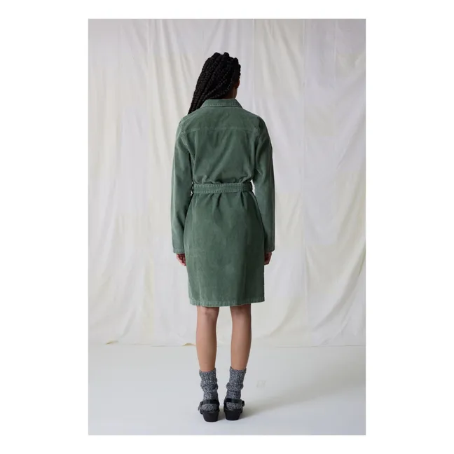 Vestido de pana Regna | Verde Kaki