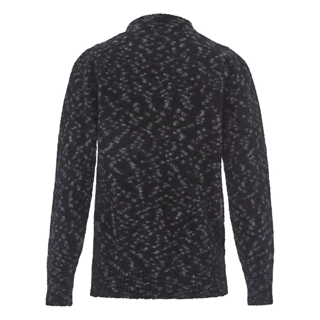 Pull Mat Léopard Kid Mohair et Mérinos | Gris anthracite