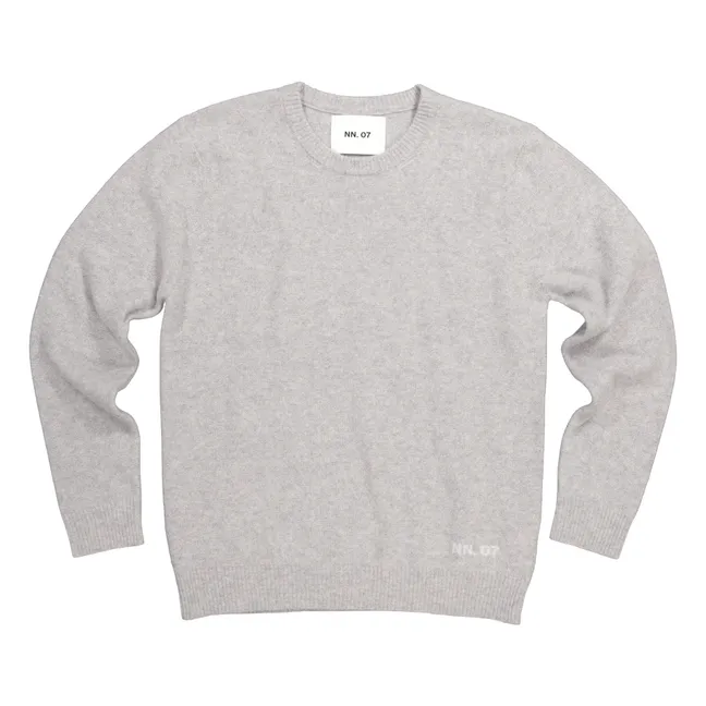 Nigel 6585 Recycled Wool Sweater | Light eather grey