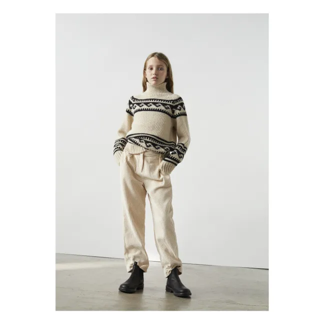 Pull Col Roulé Andy | Ecru