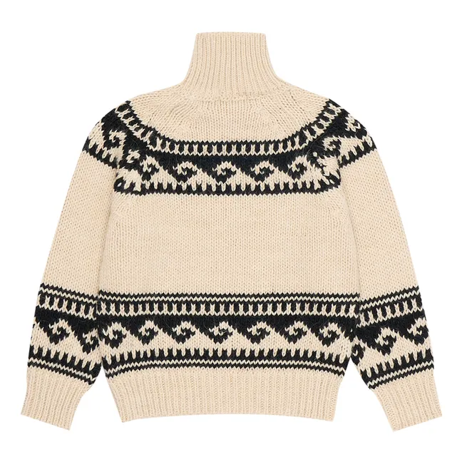 Pull Col Roulé Andy | Ecru