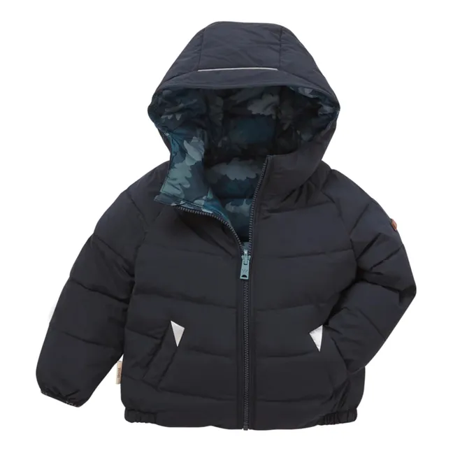 Reversible Recycled Down Jacket | Navy blue