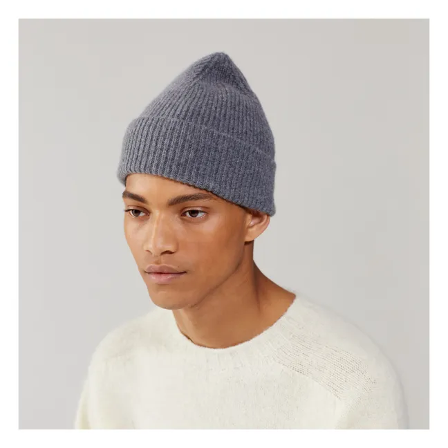 Cappello in lana e angora | Grigio antracite