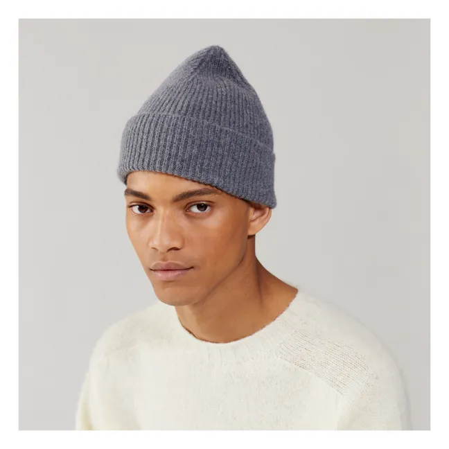 Cappello in lana e angora | Grigio antracite